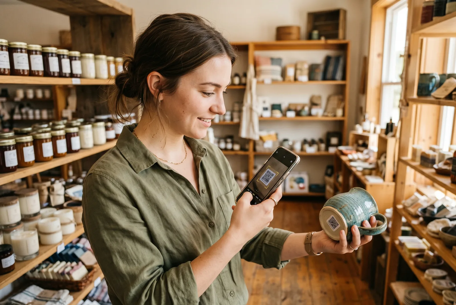 Produkt mit QR-Code und digitalem Artikelpass